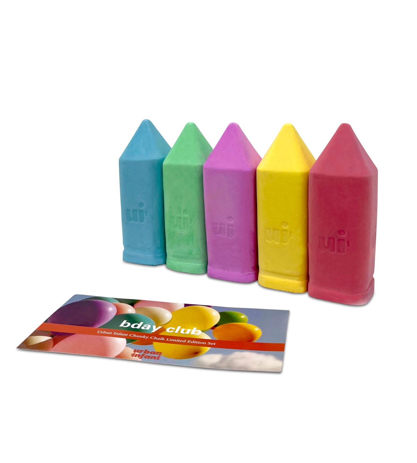 Urban Infant Non-Toxic Sidewalk Chalk for Toddlers 1-3 and Kids - Washable Outdoor Jumbo Chalk - Birthday