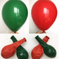 100pcs Christmas Red Green Balloons 12 Inch Latex Balloons for Christmas Birthday Baby Shower Party Decorations