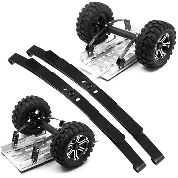 MOHERO Steel Leaf Springs Set HighLift Chassis Leaf Spring Suspension Set for 1/10 RC D90 Crawler Car Upgrade Parts