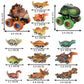 E EAKSON Dinosaur Toy Pull Back Cars, 14 Pack Dino Toys for 3 Year Old Boys and Toddlers, Boy Toys Age 3,4,5 and Up, Pull Back T
