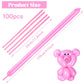 Pink 260 Long Balloons 100 Pack Matte Pink Modeling Long Magic Balloons Thickening Latex Twisting Diy Animal Balloon For Birthda
