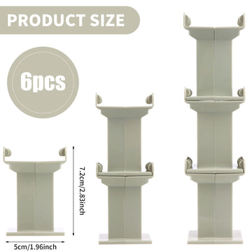 Ioffersuper 6 Pcs Train Bridge Pier Track Railway Accessories Multi Level Support Risers High Level Blocks Compatible All Major