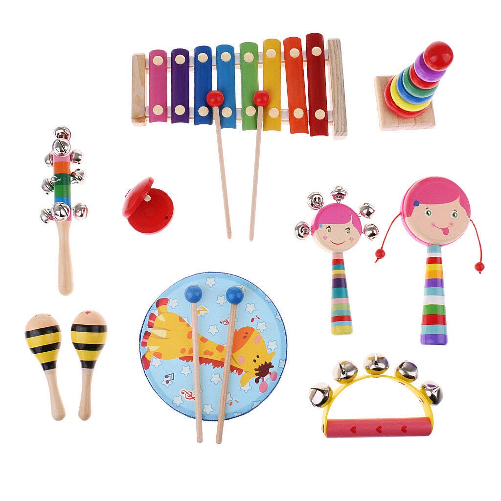 Orff World Education Wooden Tambourine Teach Musical Instrument Kids Toy #2