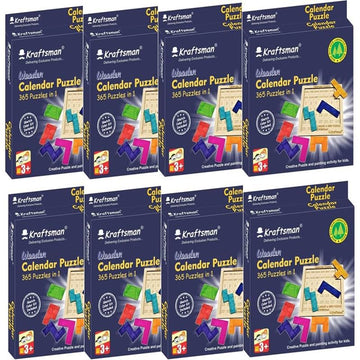 Braintastic Birthday Return Gifts (Pack Of 8) Wooden Jigsaw Calendar Puzzle, Travel Board Game,Art & Craft Party Pack Return Fav