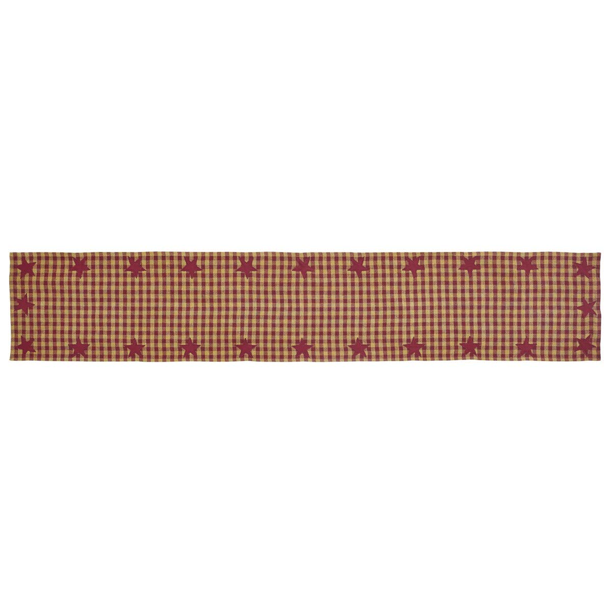 *Burgundy Star Woven Runner, 72&Quot;