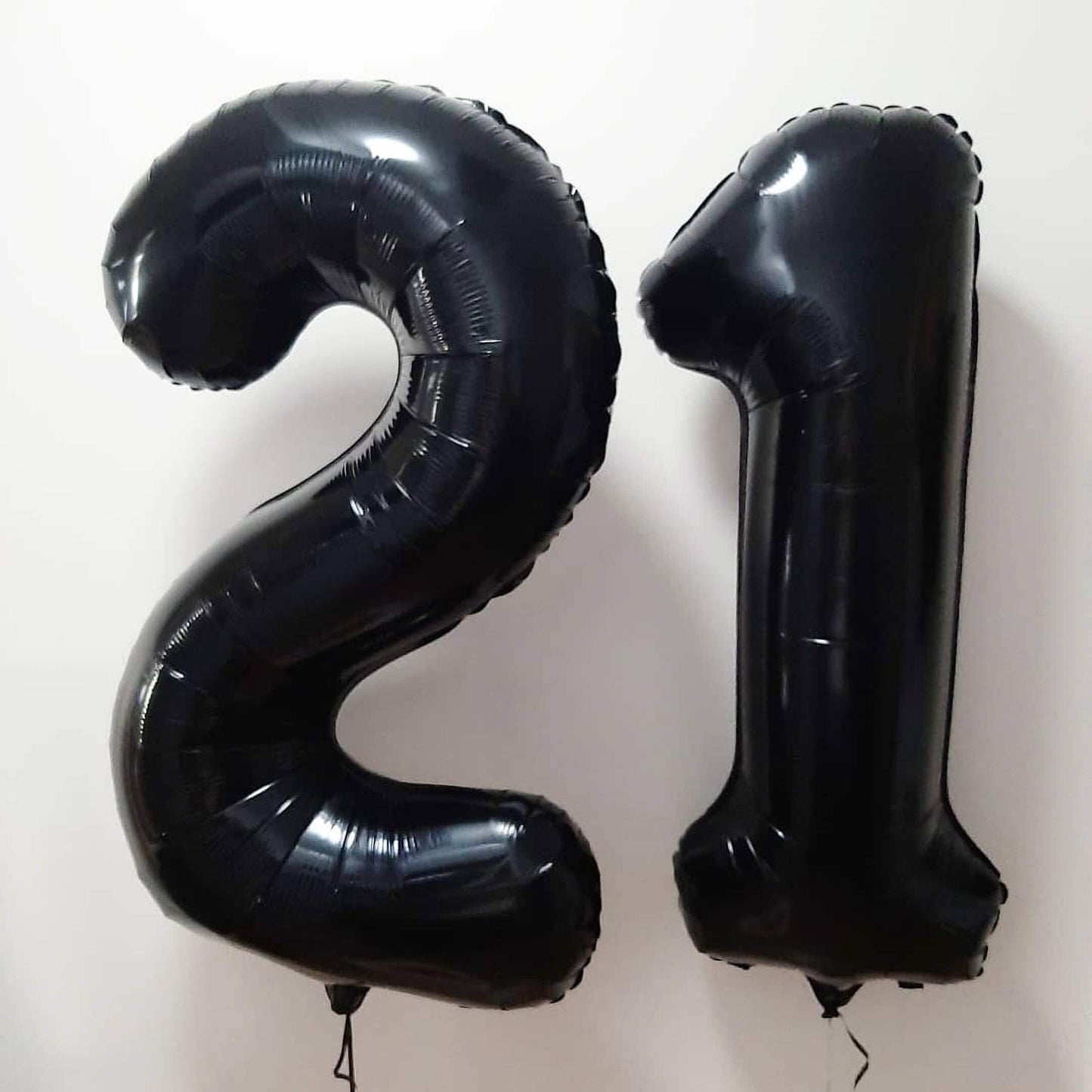 40 Inch Black 21 Number Balloons Giant Jumbo Huge 12 Or 21 Foil Mylar Helium Number Digital Balloons Black Birthday Mylar Digita