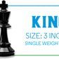 Chess Geeks 1X Single Weighted Chess Pieces Only Classic Staunton Style - 32 Pieces - King 3' Tall
