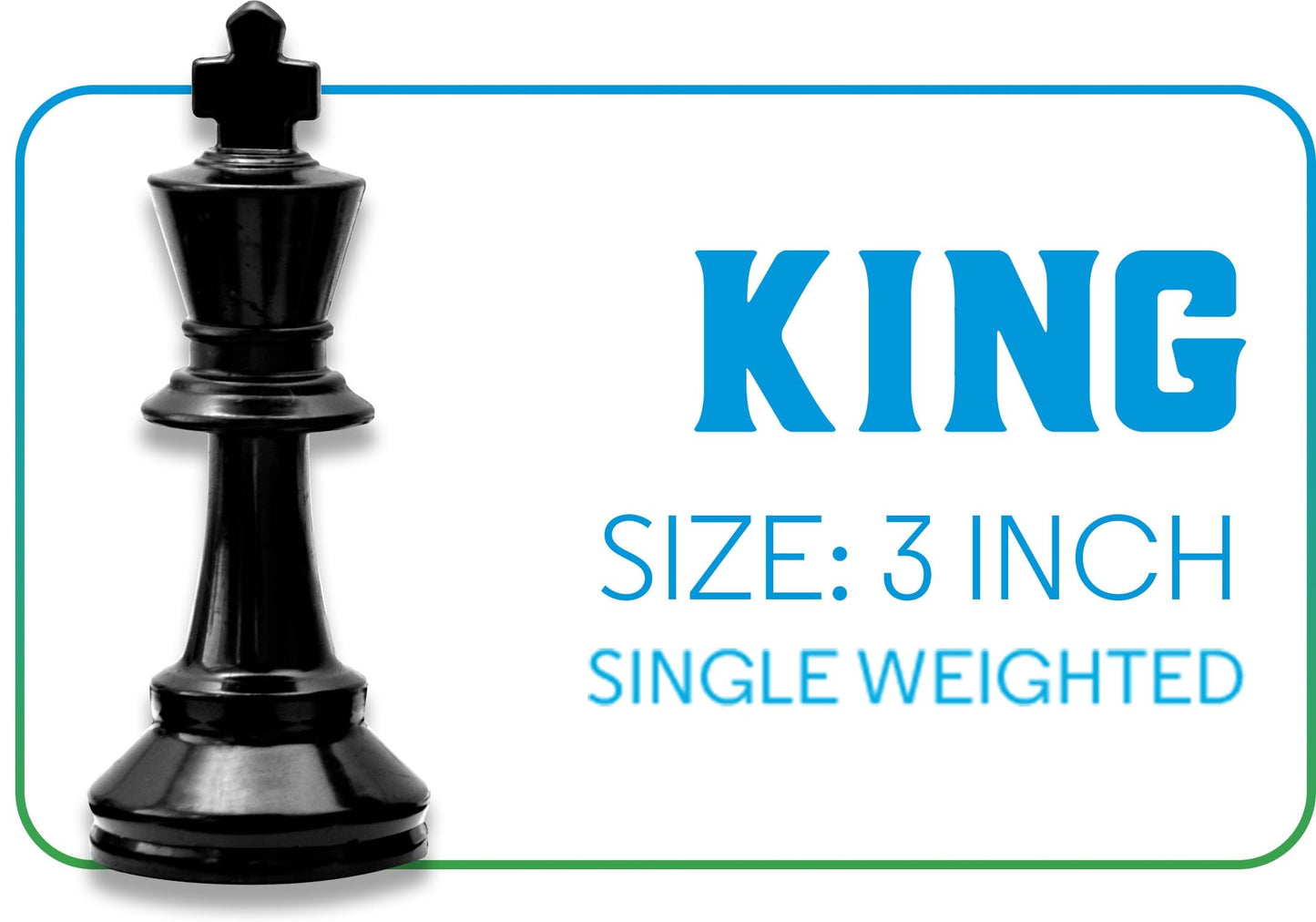 Chess Geeks 1X Single Weighted Chess Pieces Only Classic Staunton Style - 32 Pieces - King 3' Tall