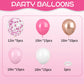 Pink Balloons, Pink And White Balloons, Pink Confetti Balloons Rose Gold Latex Balloons For Girls Birthday Baby Shower, Wedding