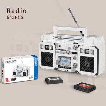 Elaicree Retro Mini Radio Building Blocks Set Gifts For Christmas, Birthday, Valentine'S Day, Thanksgiving, 645Pcs Vintage Radio