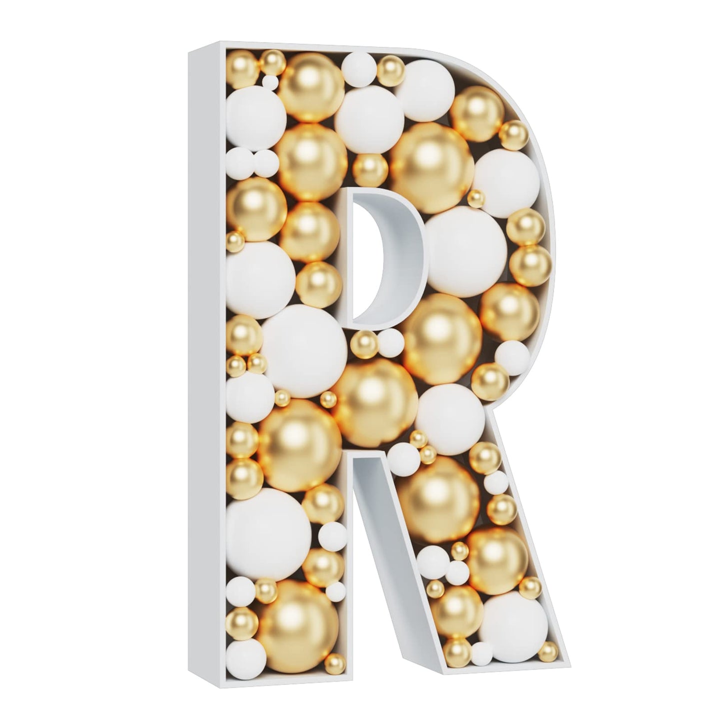 3Ft Large Marquee Letters Mosaic Balloon Frame Pre-Cut Foam Board Marquee Light Up Letters R For Birthday Party Decorations,Wedd
