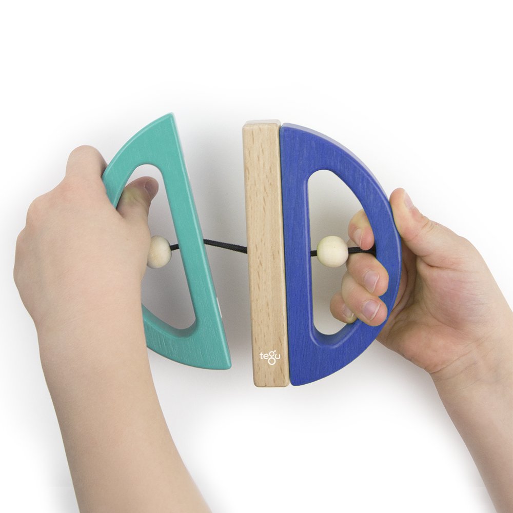 Tegu Swivel Bug Magnetic Building Block Set, Teal & Blue