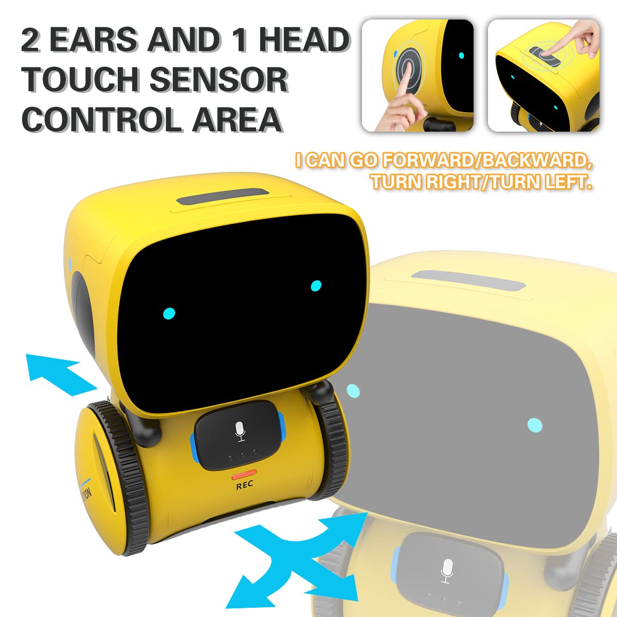 98K Robot Toy for Boys and Girls, Smart Talking Robots Intelligent Partner and Teacher with Voice Control and Touch Sensor, Sing