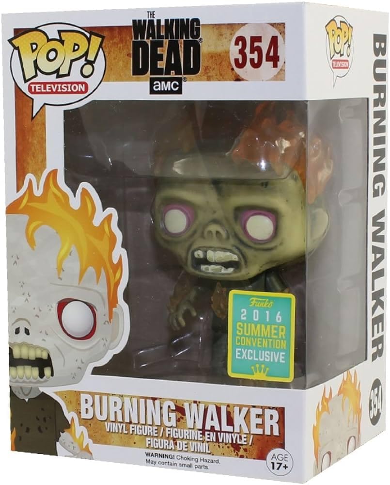 Funko Pop Tv: The Walking Dead - Burning Walker 2016 Sdcc Exclusive Vinyl Figure
