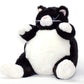 Unipak Black And White Plumpee Cat Plush Toy 9 Inches Tall