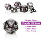 Stripe Metal DND Dice,DNDND Metallic Stripes Dice with Gift Metal Box for Dungeons and Dragons D&D (Purple Stripes)