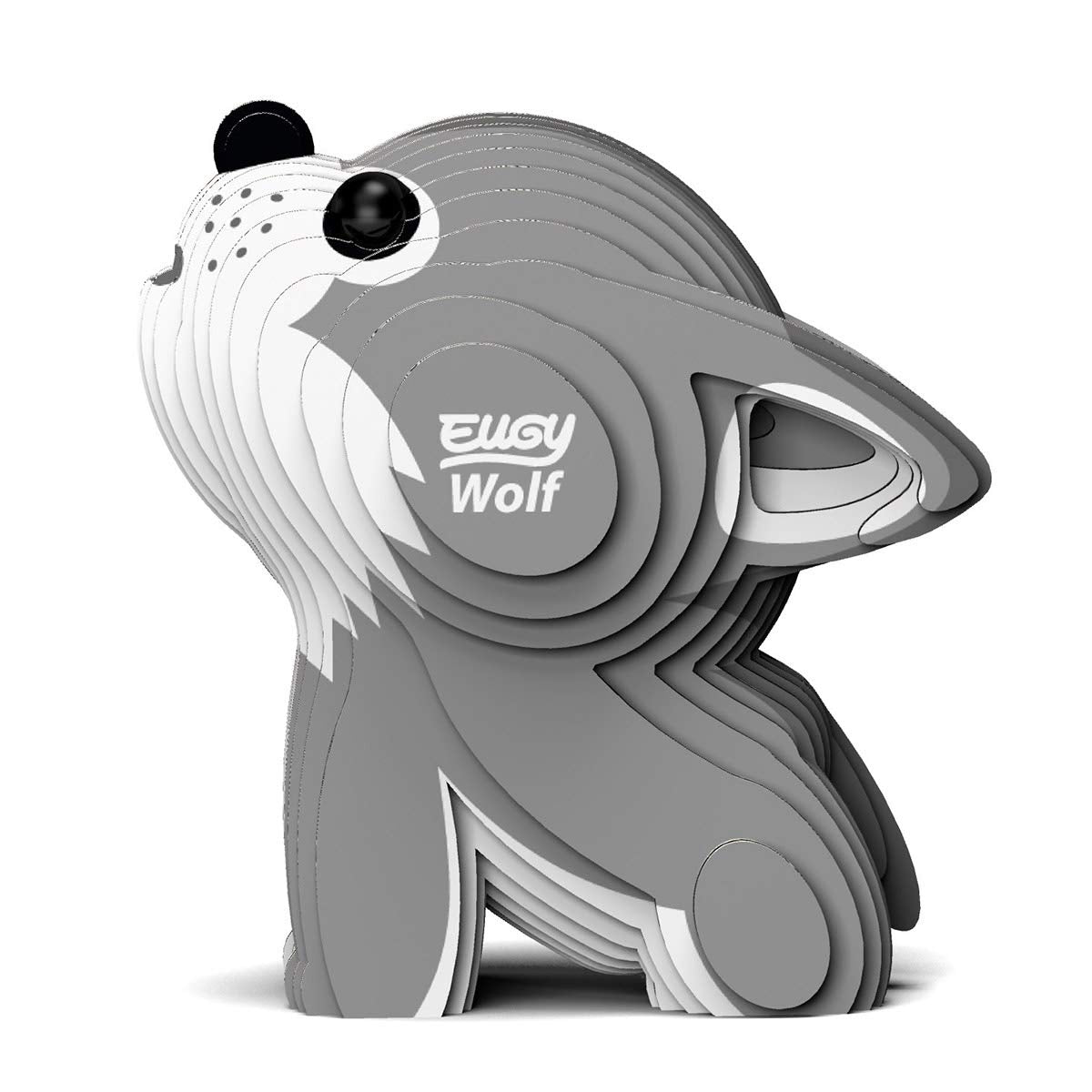 Eugy Wolf 3D Puzzle, 24 Piece Eco-Friendly Educational Toy Puzzles For Boys, Girls & Kids Ages 6+