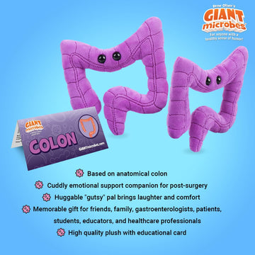 Giantmicrobes Colon Plush, Colonoscopy Gifts, Funny Colon Gifts, Colon Cancer Gifts, Gastroenterology Gifts, Colorectal Cancer Awareness, Gastroenterologist Gifts, Guts Plush Toy, Endoscopy Gifts