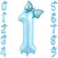 40 Inch Number 9 Balloon With Bow Pink Happy Birthday Jumbo Number Balloon For Girls Daughter Birthday Decorations Party Supplie