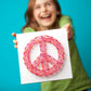 Craft-tastic - String Art - Craft Kit Makes 3 Large Canvases - Peace Sign Edition, Model Number: CTE40