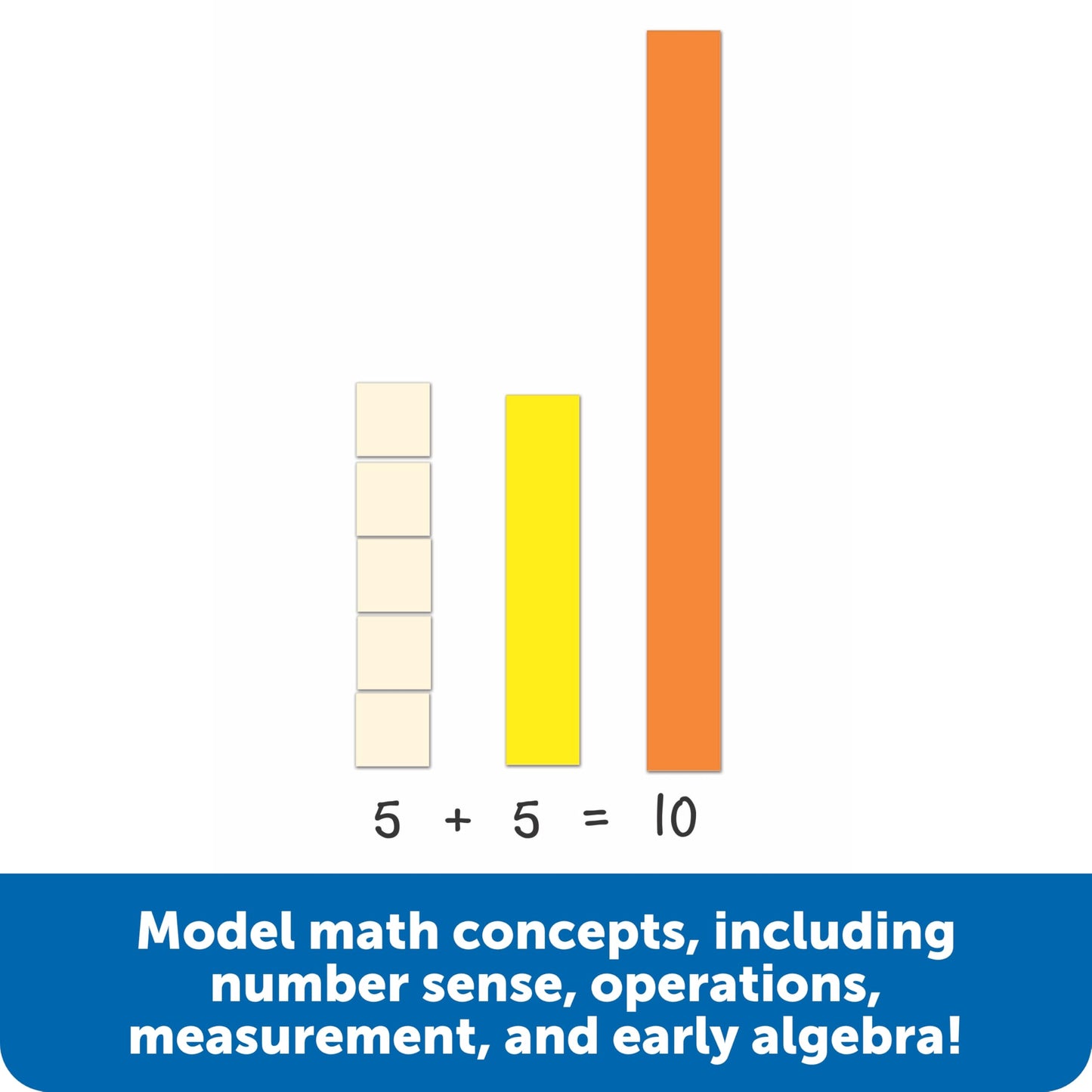 Learning Resources Magnetic Cuisenaire Rods, Early Match Concepts, School Supplies, Multicolor, 64 Pieces, Ages 5+
