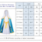 Irtysh Classic Girl Biblical Religious Virgin Mary Costume Fancy Dress Costume Headwrap Hat Waist Rope Set(7-8Years)