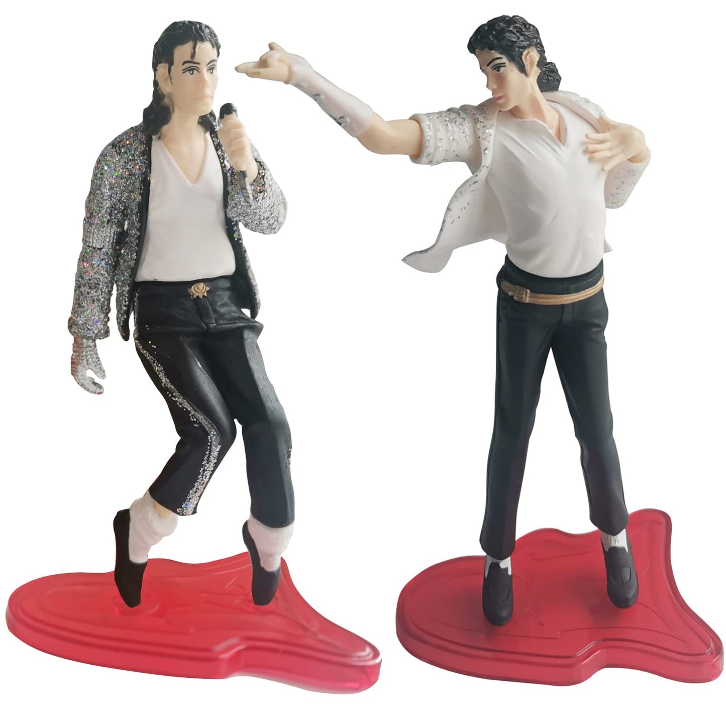 Bomjjor 5 Pack Action Figure Dolls Rock King Classic Album Figure Playset (Colourful Version 5Pc)