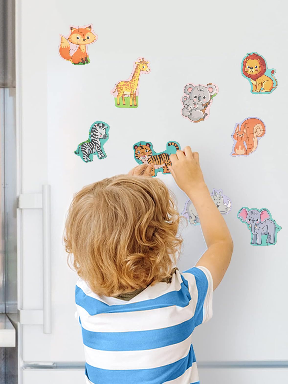 Magnetic Puzzles For Toddlers 1-3, Travel Puzzles For Kids Ages 3-5, Animal Activities Toy Wooden Jigsaw Puzzles Book For Boys &