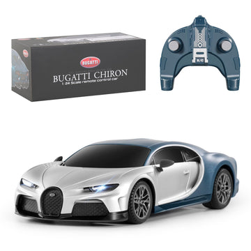 MIEBELY Remote Control Car - 1/24 Scale Fast Rc Race Car, Bugatti Chiron 3.7V 500 mAh Car Toys with Headlight, Racing Hobby Car 