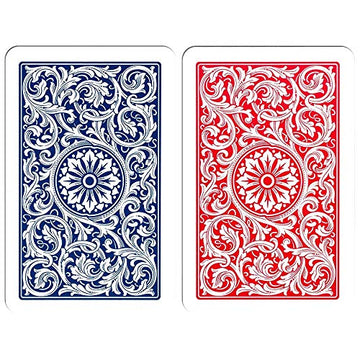 Copag 1546 Design 100% Plastic Playing Cards, Bridge Size (Narrow) Red/Blue (Jumbo Index, 1 Set)
