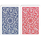 Copag 1546 Design 100% Plastic Playing Cards, Bridge Size (Narrow) Red/Blue (Standard Index, 1 Set)