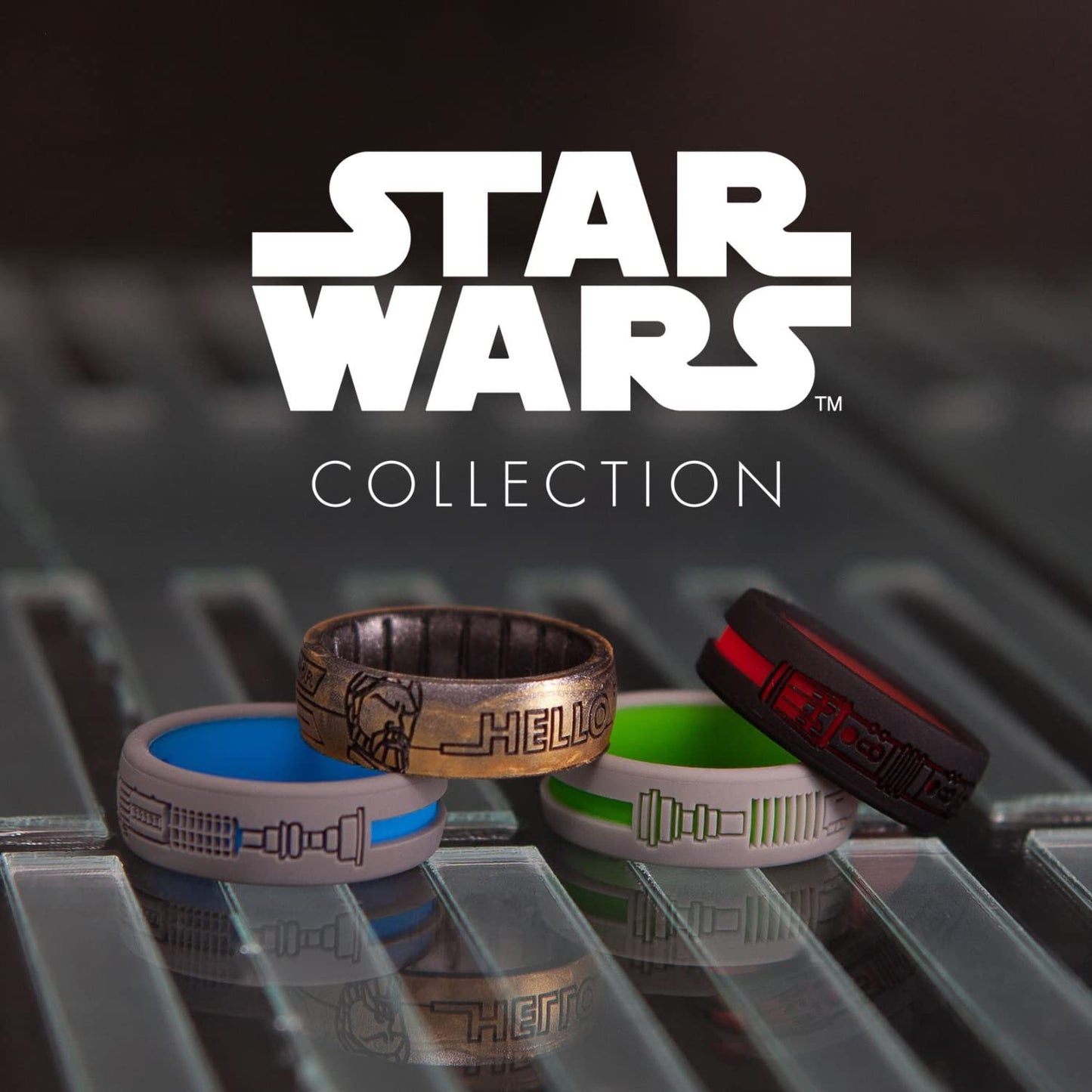 Enso Rings Star Wars Lightsaber Collection - Dualtone Silicone Ring - Darth Maul Lightsaber - 4
