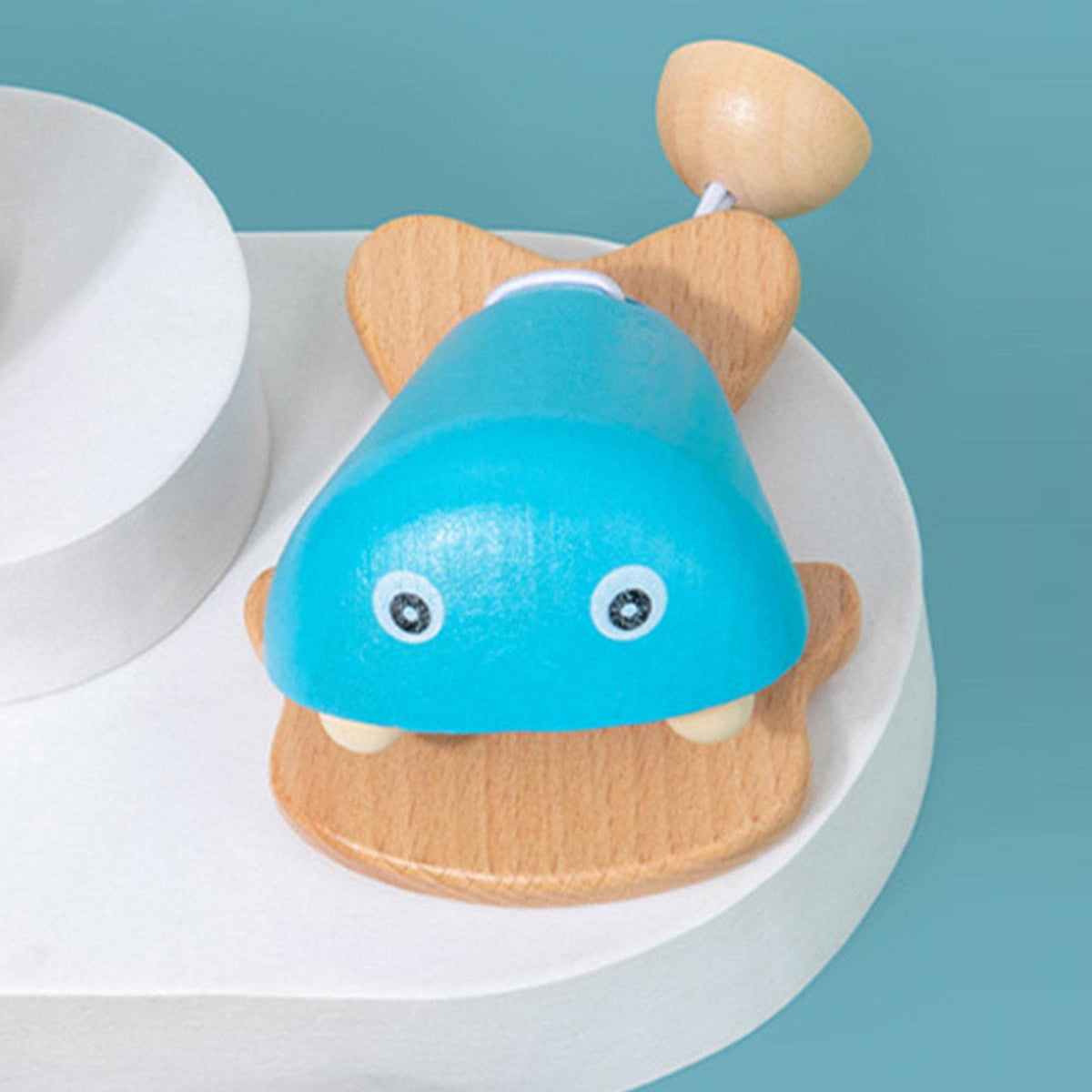 Fashion My Day Mini Wooden Fish Castanet Toy Cartoon For Musical Instruments Toy 18 Months+ Blue