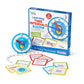 hand2mind Learning Intervals of Time Center, 16 Games and Activities, Number Line Clock for Kids, Math Manipulatives, Analog, 1 