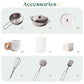 Robud Play Kitchen Set, Wooden Play Kitchen With Ice Maker, Fridge, Coffee Machine, Oven, Dishwasher, Microwave, Kitchen Accesso