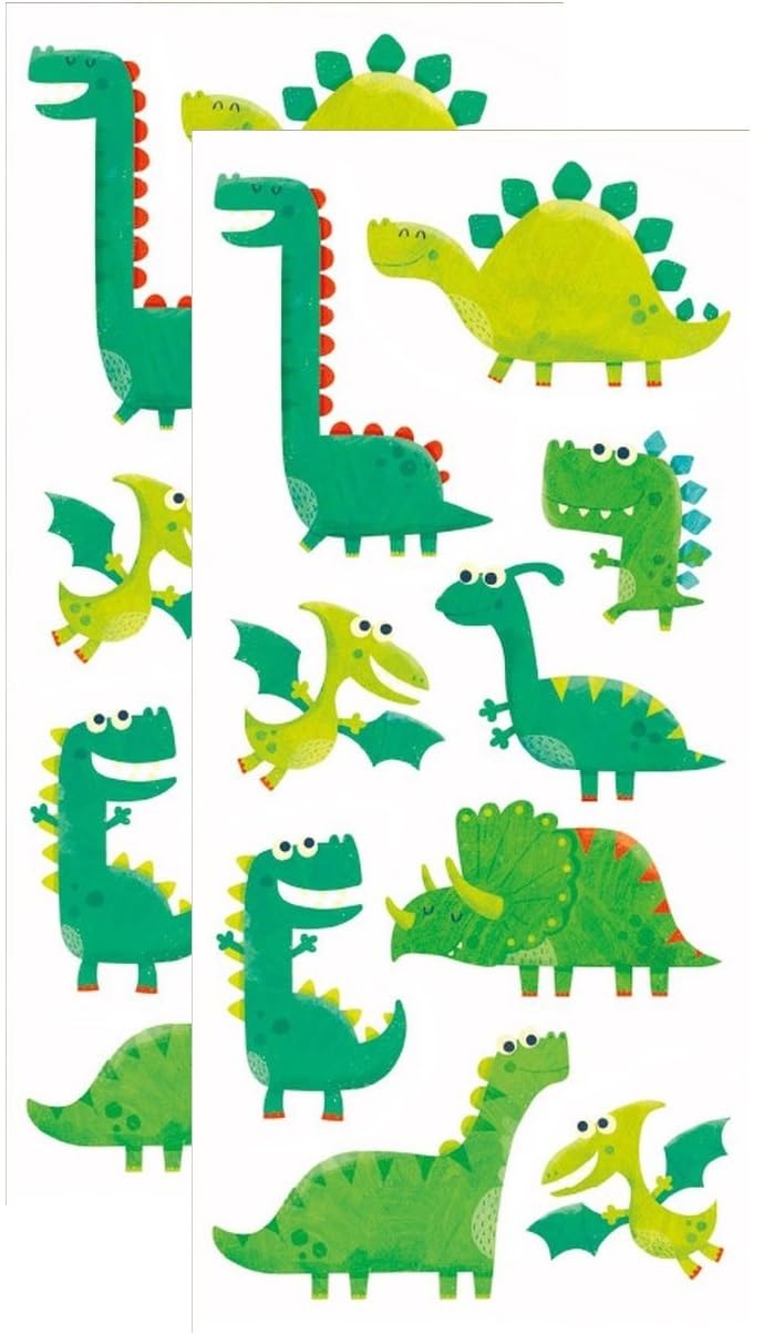 Playhouse Green Apple Scented Scratch & Sniff Sticker Sheets - Silly Dinosaurs 1 Pack