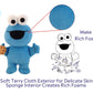 Soapsox-Cookie Monster-Baby Bath Scrub-Refillable Bubble Bath Sponge Toys For Babies-Machine Washable