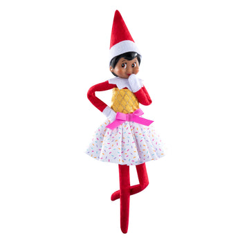 Elf On The Shelf - Blue Eyed Girl Scout Elf & Claus Couture Collection Ice Cream Party Outfit