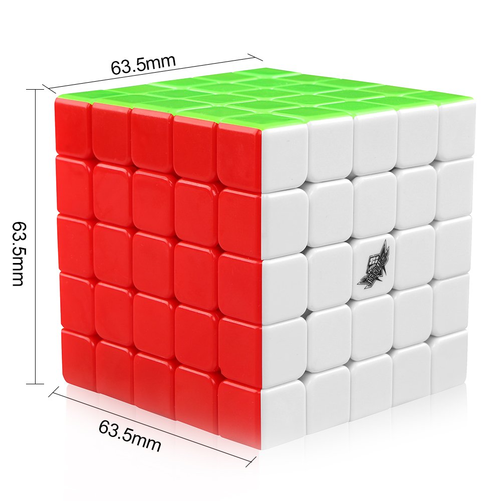 D-FantiX Cyclone Boys 5x5 Speed Cube Stickerless 5x5x5 Magic Cube 63.5mm Puzzle Toys for Kids mature-themed