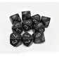 Chessex Manufacturing 25118 Ninja Speckled - Ten Sided Die D10