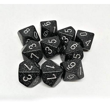 Chessex Manufacturing 25118 Ninja Speckled - Ten Sided Die D10