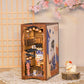 Cutebee Diy Book Nook Kit, Diy Dollhouse Booknook Bookshelf Insert Decor Alley, Bookends Model Build-Creativity Kit With Led Lig