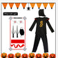 Satkull Ninja Costume Ninja Deluxe Costume Set For Kids Halloween Party Dress Up Ninja Role Playing Christmas Parties(Kids-M-6/7T)