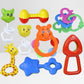 TinyPlay Baby Rattles Set for Kids | 8 Pcs BPAFree Rattle & Teether Toys for 3+ Months Boys & Girls | Newborn Sensory & Develop