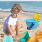 Iokuki Long Shovels Sand Toys Set With Mesh Bag Including Dump Truck, Beach Buckets, Shovels, Rakes, Molds, Outdoor Beach Toys T