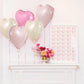 TONIFUL 30Pcs 18 Inch Heart Balloons Pastel Pink Cream White Pink Valentines Day Heart Shape Foil Mylar Balloons Decoration for