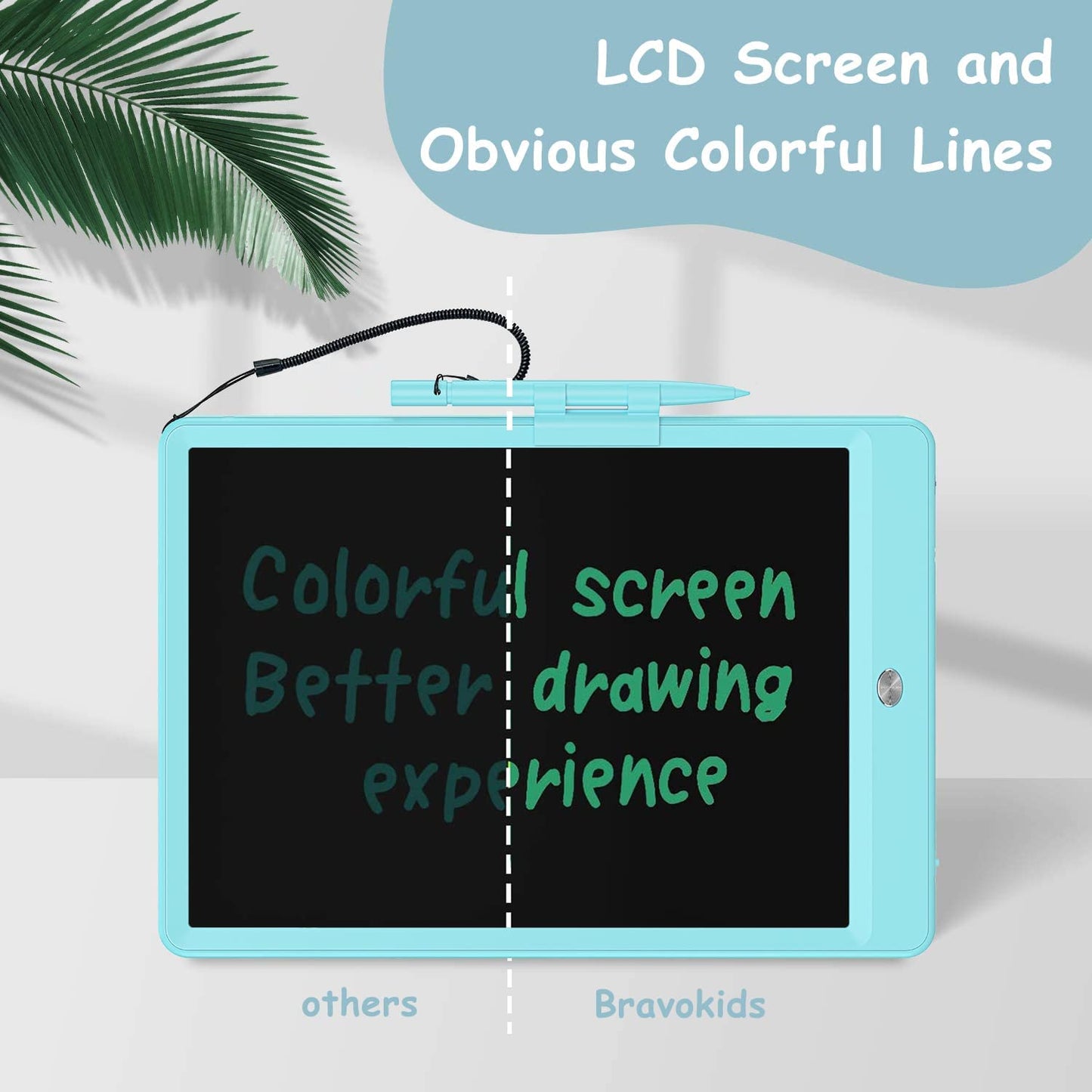 bravokids 10 Inch LCD Writing Tablet for Kids, Erasable Drawing Tablet for Toddlers, Doodle Board for Boys, Learning Painting Pa