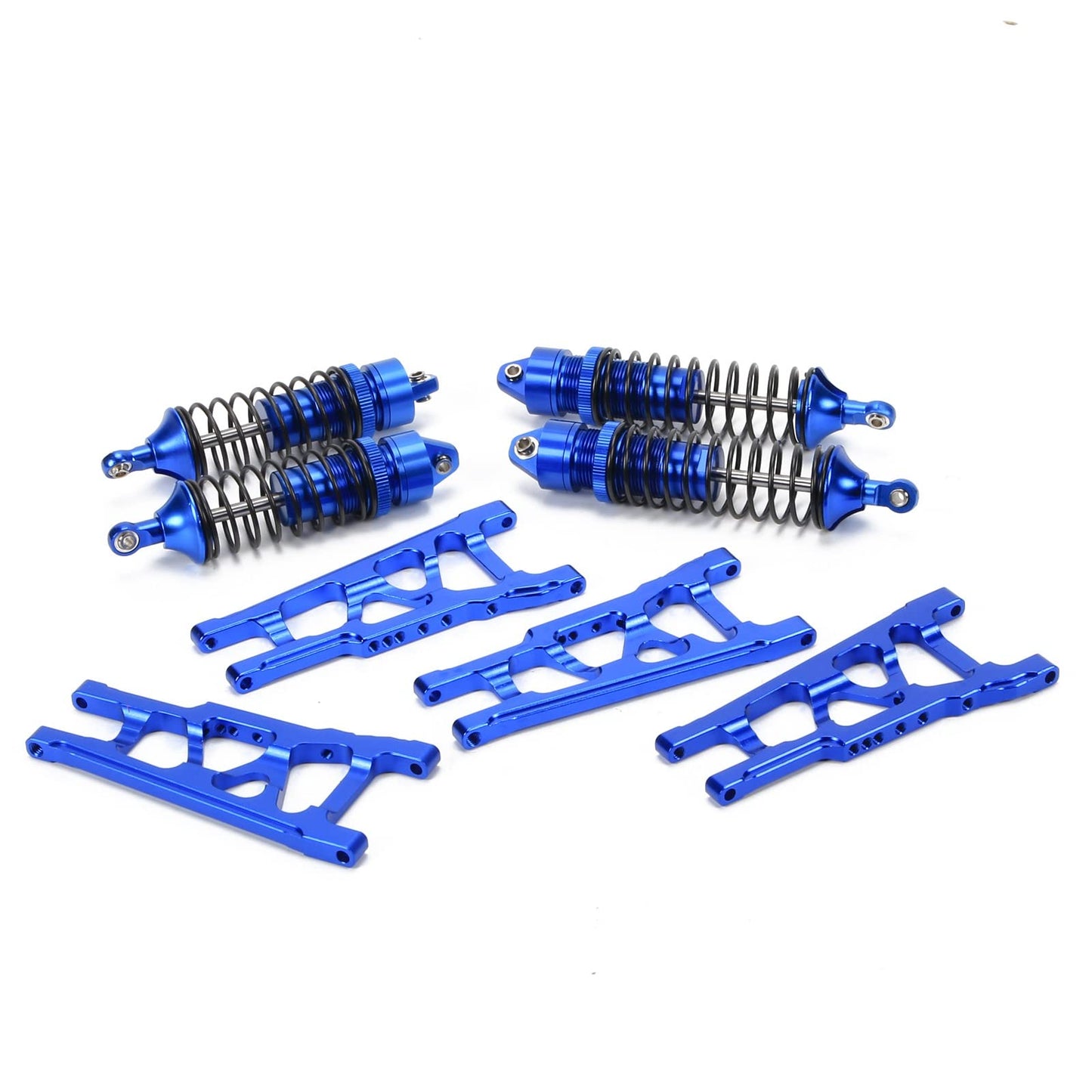 RCAWD Front Rear Aluminum Suspension Arms Shocks Absorber for 1/10 Traxxas Slash Rustler Hoss Stampede Bandit VXL 4x4 Hop-ups,Re
