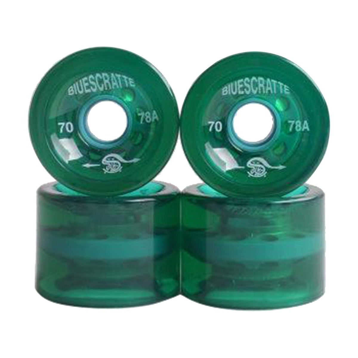 UJEAVETTE 4X 78A Hardness Skateboard Wheels 70X51Mm Longboard Roller Parts Green