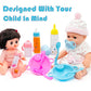 Baby Doll Accessories Magic Bottle Set Magic Disappearing Milk Juice Bottles Sippy Cups with Pacifiers Bowl Spoons, Doll Bottle